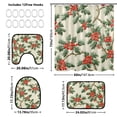 thumbnail image 6 of Ryvnso 4 Pcs Cherry Fruit Bathroom Shower Curtain Set with 12 Hooks Bath Mat Toilet Lid Cover, 6 of 8