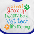 thumbnail image 4 of Inktastic Vet Tech Veterinary Technician Like Mommy Boys or Girls Baby Bib, 4 of 4