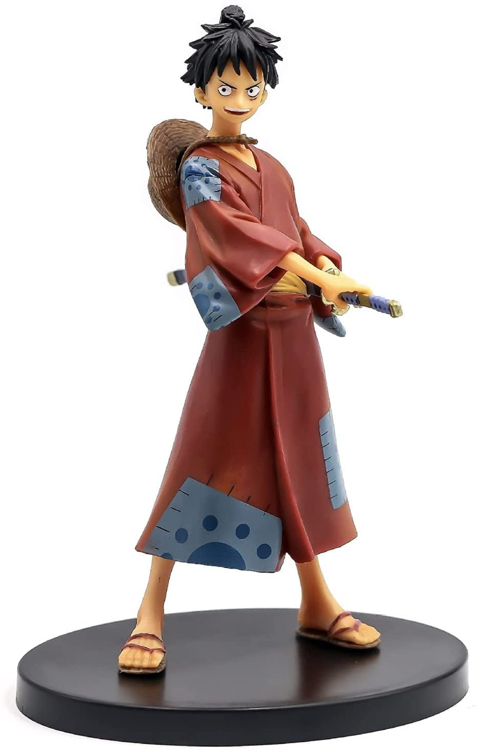 One Piece Anime Statues Monkey D. Luffy Kimono u200bDraw Swor 18cm Tall