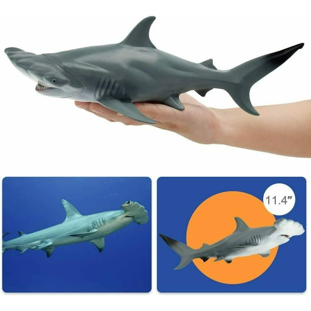 Shark Model Toy Simulation Hammerhead Shark Shaped Figure Lifelike
