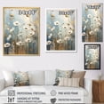 thumbnail image 4 of Designart "Whispering Gardens Of Beige Wildflowers I" Wildflowers Floater Framed Wall Art Living Room, 4 of 5
