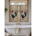thumbnail image 4 of Farm Roosters Living Room Curtains 2 Panel, Farmhouse Farm Chicken Countryside Retro Cafe Window Treatment, Farmhouse Bedroom Bathroom Kitchen Curtains Drapes 104"x54", 4 of 6
