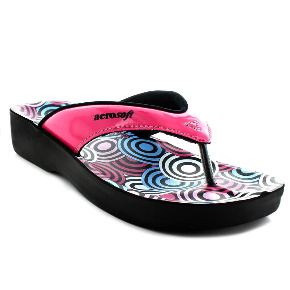 Aerosoft Women's Swirly Casual Summer Flip Flops