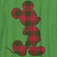 thumbnail image 2 of Boy's Mickey & Friends Buffalo Check Pattern Silhouette Graphic Tee Kelly Green X Large, 2 of 4