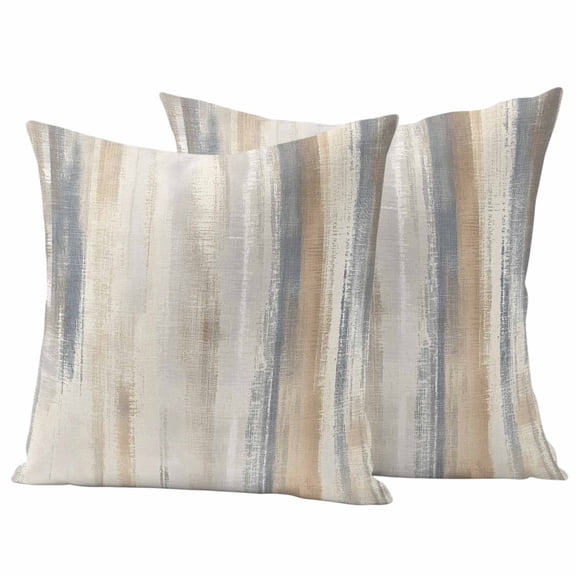 2 Pack Outdoor Waterproof Throw Pillow Covers,Abstract Brown Mottled on Retro Decorative Square Patio Pillowcases for Chair Couch Sofa 16x16in