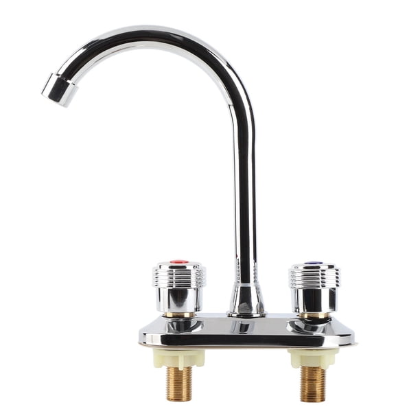 Grifo de baño de 2 manijas, grifo de baño con centro de agua caliente y ahorro de agua para cocinas, lavabos y baños