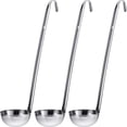 thumbnail image 1 of 3 Pieces Stainless Steel Ladle Soup Handle Ladle with Pouring Rim for Kitchen Cooking Soup Sauce (2 oz), 1 of 5