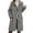 Grey, variant on Classic Trench Coat for Girls â Long Wool-Blend Outerwear with Lapel Collar, Single- Closure, Functional Pockets, Timeless Style for School & Casual Wear