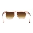 thumbnail image 4 of Classic Hard OG Flat Top Mobster Horn Rim Sunglasses Beige Brown, 4 of 4