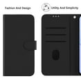 thumbnail image 3 of Wallet Case Compatible with iPhone 16 Pro with Card Slot/Holder,PU Leather Flip Folio Shell [Magnetic Closure][Wrist Strap][Kickstand] Phone Cover Shockproof For iPhone 16 Pro,Black, 3 of 10