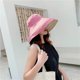 thumbnail image 5 of Women Wide Brim Sun Hats Metal Wired Edge Summer UV Protection Beach Fishing Hat for Hiking Garden Travel Chin Strap, 5 of 5