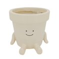 thumbnail image 1 of veasfak Smiling Face Planter Creative Decorative Vase for Office Living Room Desktop, 1 of 9