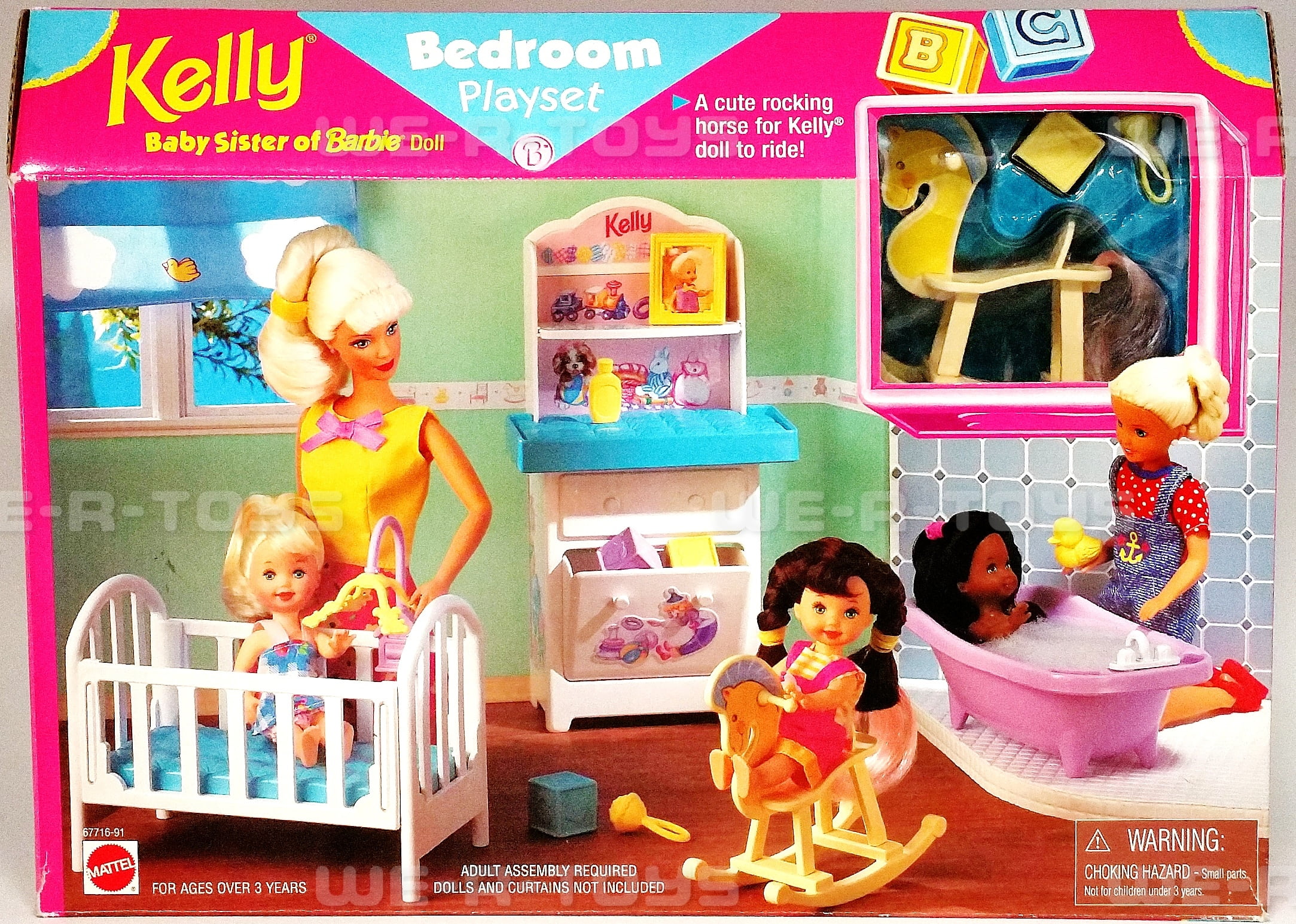 Barbie Kelly Sister of Barbie Bedroom Playset Mattel 2001 #67716