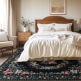 thumbnail image 2 of 4x6 Butterfly Print Washable Black Area Rug for Living Room Bedroom Dining Room Office Nursery Non-Slip & Stain Resistant Modern Indoor Carpet, Soft Cozy Low Pile Throw Rugs with Rubber Backing, 2 of 9