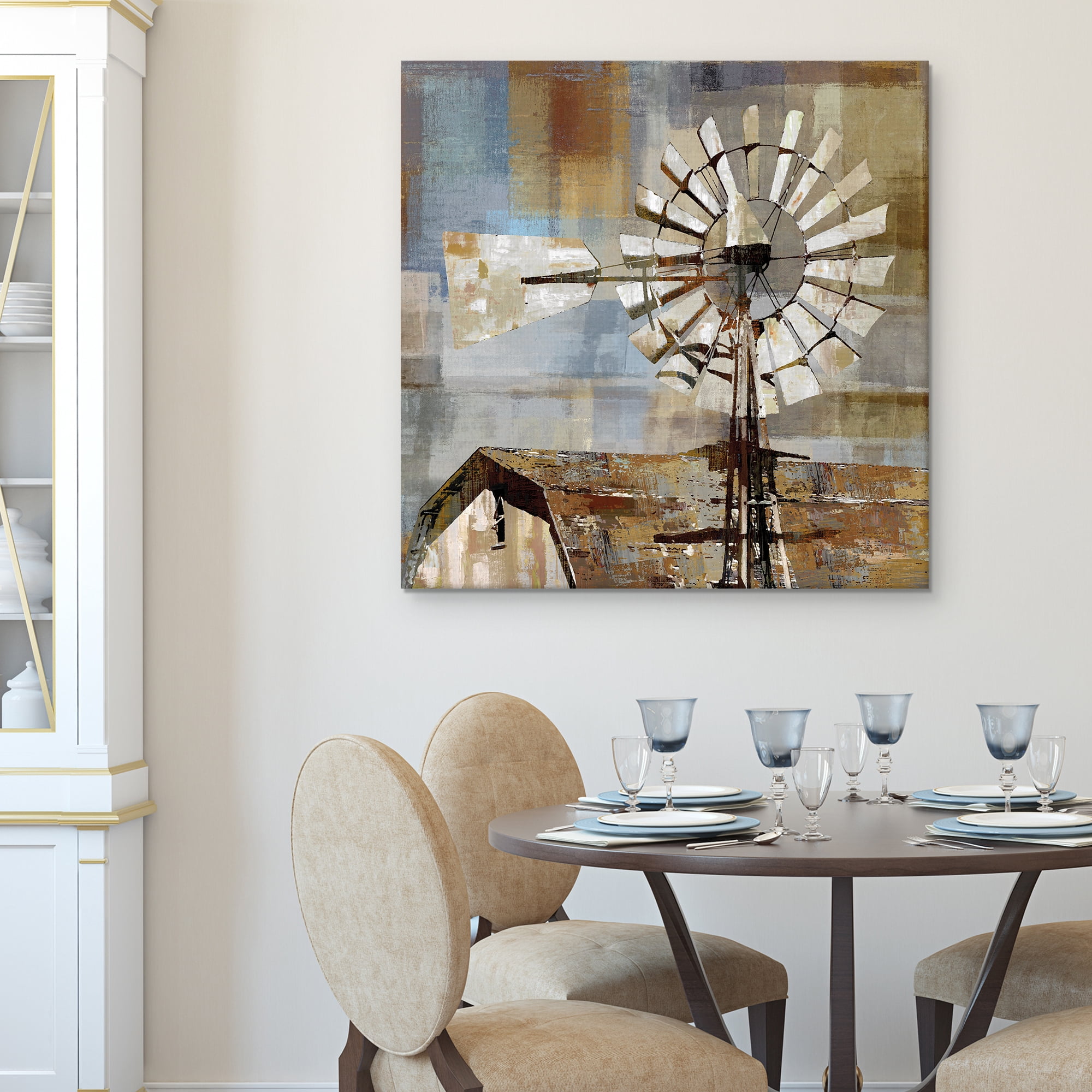 Long Barn Windmill by Mark Chandon Windmill Canvas Art