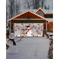thumbnail image 4 of Garage Door Banner Cover 7 x 16 ft, Christmas Snowman Red Christmas Balls Pine Leaves Gray Christmas Garage Door Decorations Holiday Christmas Backdrop Decor for Winter New Year Xmas Party, 4 of 6