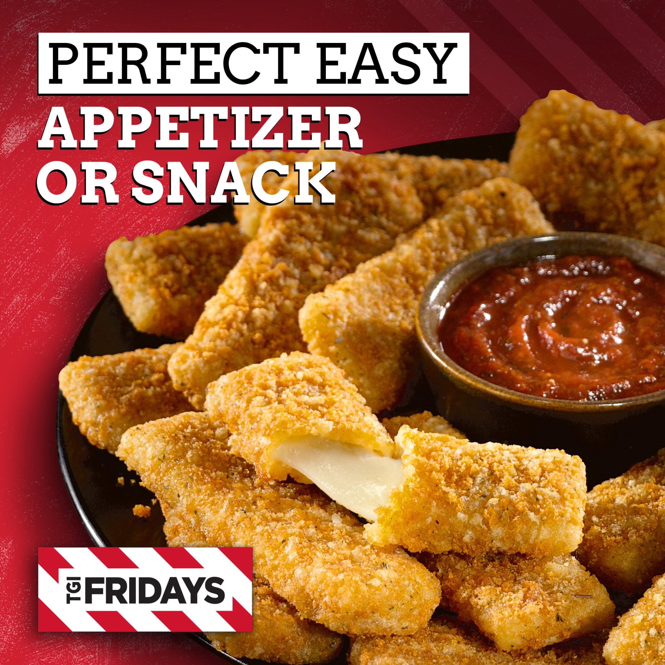 TGI Fridays Mozzarella Sticks Frozen Snacks with Marinara Sauce, 11 oz Box