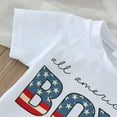 thumbnail image 7 of Tkrady Toddler Boys Clothes Letter Graphic Short Sleeve T Shirt Tops Shorts Set Independence Day Outfits, Sizes 1-3 Years, 7 of 7