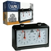 WE Games Royal Crest Quartz Chess Analog Clock Timer Color Black