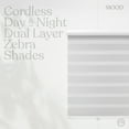 thumbnail image 3 of MOOD Zebra Shades for Windows | Custom Size + Cordless + Durable and Stylish Roller Shade | Day and Night Dual Layer Combi Blind | Frost Gray (Light Filtering) | 62"W x 60"H, 3 of 9