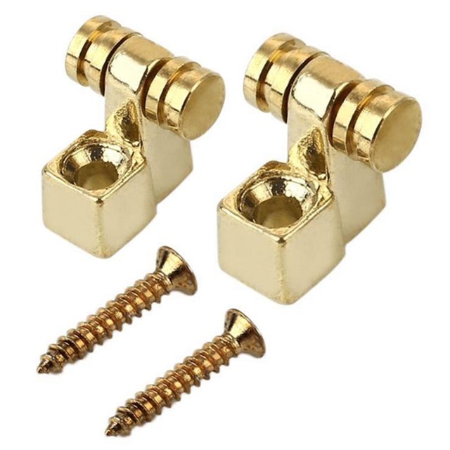 Greeniant Retenedores de cuerdas de rodillos para guitarra, guías de cuerdas de acero para guitarra eléctrica, accesorio para instrumentos musicales, 2 Accesorios para instrumentos musicales oro Greeniant OD000269-03B