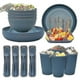 thumbnail image 1 of Unbreakable Dinnerware Sets Camping Plates And Bowls Set Plastic Picnic Dinner Sets, 1 of 5