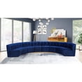 thumbnail image 2 of Meridian Furniture Limitless Navy Velvet Modular 8 Piece Sectional, 2 of 7