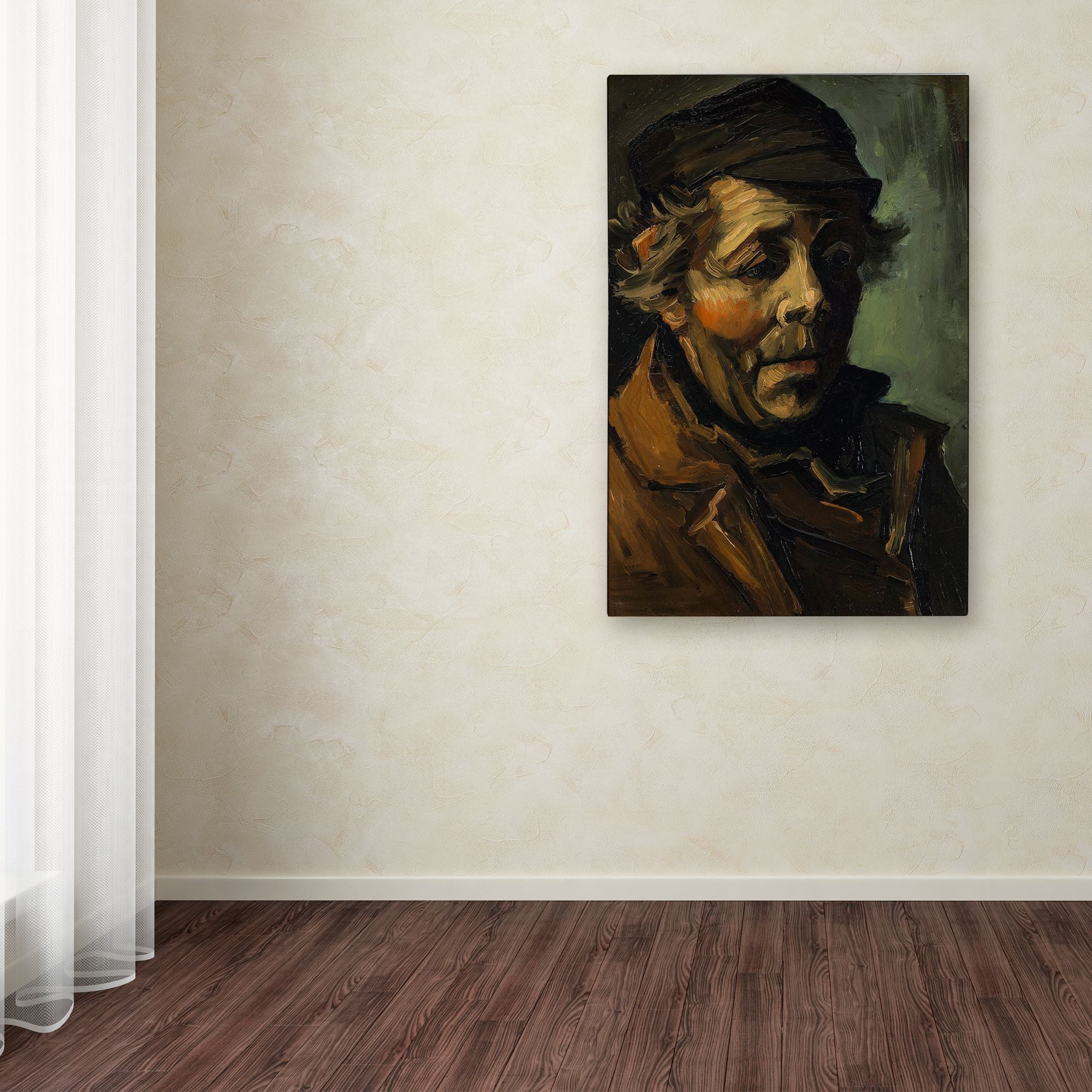 Trademark Fine Art 'Head Of A Peasant' Canvas Art by Van Gogh