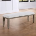 thumbnail image 5 of Steve Silver Lily Polyester Upholstered Dining Bench in Gray, 5 of 5