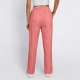 thumbnail image 6 of Anti-Wrinkle Scrub Pants for Women Four Way Stretch Slim Fit Yoga Waistband Jogger Medical Uniform Work Pants 2026 Pink L, 6 of 6