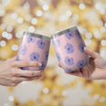 thumbnail image 2 of 12oz Stemless Wine Tumblers Pioneer Flower Floral Print Pattern Vacuum Insulated Stainless Steel Travel Tumbler Cups Mug with Lid and Straw for Champaign,Cocktail,Beer with Cleaning Brush, 2 of 5