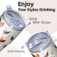 thumbnail image 4 of 20oz Funny Chicken Tumbler with Handle Insulated Travel Mug Special Birthday Christmas Gift for Chicken Fans Women Men Cup Holder Friendly Durable Material Wide Mouth for Ice Office Home Daily Use, 4 of 6