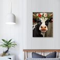 thumbnail image 3 of Nawypu Country Cow Decor Farmhouse Canvas Wall Art Cow Pictures Wall Decor for Bedroom Rustic Cute Black and White Cow Framed Wall Decoration Canvas Artwork Printed &amp; Ready to Hang -16x20 inch, 3 of 4