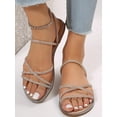 thumbnail image 2 of Women's Fashion Rhinestone Decorated Flat Sandals, 2 of 3