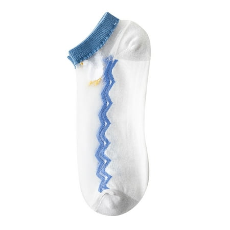 

Women Girls Sheer Lace Ankle Socks Ultra Thin Transparent Mesh Low Cut See Through Socks Pretty Silk Crew Socks