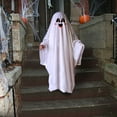 thumbnail image 6 of Spooky Halloween Ghost Costume for Klds & Adults - Scary White Ghost Cape Cloak with Eye Holes, Soft Polyester Role Play Outfit for Halloween Party, Haunted Theme Celebration (3 Sizes), 6 of 6