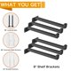 thumbnail image 4 of Ezydecor 6 Soportes Flotantes Para Estantes De Madera Resistentes, Soportes Decorativos Para Estantes De Pared De 8 Pulgadas Y Soportes Con Borde (Negro) 8 Pulgadas, 4 of 5