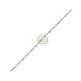 thumbnail image 2 of 4mm Solid .925 Sterling Silver Flat Figaro Chain Anklet, 7.5 inches, 2 of 7