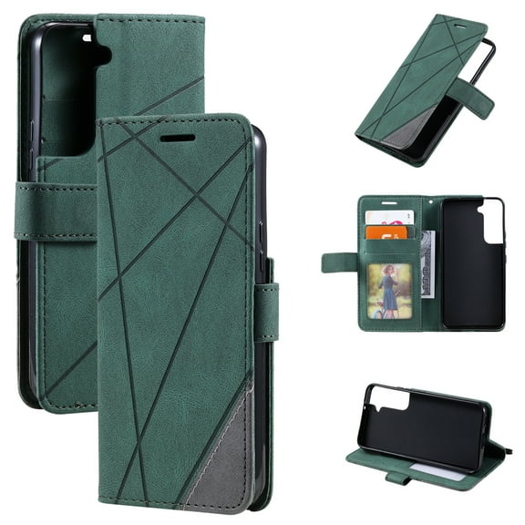 ELEHOLD Leather Wallet Case for Samsung Galaxy S23 Plus with Card Holders Kickstand Function Magnetic Clasp Flip Folio Purse Case for Samsung S23+ 6.6",Green