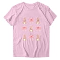 thumbnail image 2 of Tops de Cuello Redondo para las Mujeres Impreso Manga Corta Suéter Camiseta de Imitación Rack, Top Casual de Moda para el Hogar Diario Y el Trabajo, 2 of 4