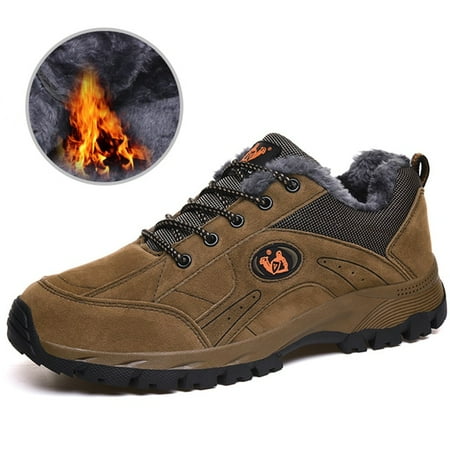 

49 Winter Lager Size Outdoor Men Leather Casual Shoes Women Warm Fur Sneakers Lace Up Adult Footwear Plush Spring Summer Walking