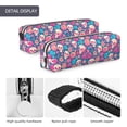 thumbnail image 4 of Honeii colorful Skull flower Pattern Pencil Case, Pencil Pouch, Pencil Case Small, Pencil Pouch Aesthetic, PVC Pencil Pouch, Pencil Bag, Makeup Pouch, 4 of 7