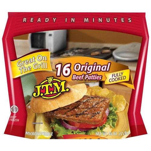 J.T.M. Original Beef Patties, 16 count, 48 oz