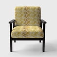 thumbnail image 3 of Designart "Golden Floral I" Upholstered Mid-Century Accent Chair - Arm Chair, 3 of 5