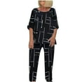 thumbnail image 2 of SELONE Summer Outfits for Women 2 Piece Cotton Linen Set Boyfriend Oversized T Shirts Straight Leg Pant Plus Size Tracksuit Crew Neck Casual Sets Fashion Suits Beach Outfits Two Piece Outfits, 2 of 6