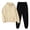Beige, variant on Womens 2 Piece Outfits Hoodie Sweatsuit Sets Oversized Sweatshirt Baggy Fall Fashion Sweatpants With Pockets summer pajamas for women set