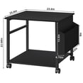 thumbnail image 2 of Leyaoyao Large Printer Stand with File Holder Organizer, Adult Rolling Printer Cart Holder with Wheels for Printer Scanner Fax Home Office Use, Black, 2 of 7
