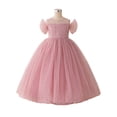thumbnail image 2 of LYHaoo Girls Dresses Party Gown Beaded Puffy Dress For Kids Birthday  Walk Casual Wear Age 7 12 Yearsï¼Girls Dresses for School Sizes 7-8 Years Pink, 2 of 7