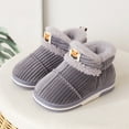 thumbnail image 2 of Otqutp Baby Home Shoes Childrens Shoes Winter Thick Furry Shoes Flat Heel Casual Home Cotton Shoes Cartoon Animal Snow Boots 2-10 Years(Grey,2-2.5 Years), 2 of 5