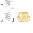 thumbnail image 4 of Floreo 10k Yellow Gold 15mm Heart Shape Letters A-Z Personalized Initial Ring Size 4-9, 4 of 5